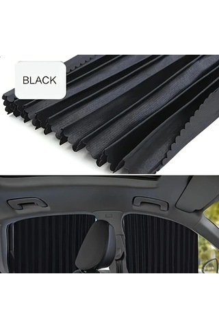 Pazly 2 4 Adet Araba Pencere Kapağı Ön Cam Arka Cam Taşınabilir Ayarlanabilir Manyetik Izgara Perde - Evrensel Modeller İçin Polyster Malzeme