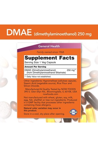 Now Foods Dmae 250 Mg 100 Kapsül