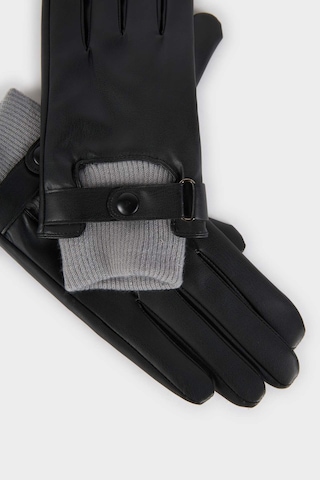 Defacto Kadın Suni Deri Eldiven C6842ax25wnbk23 Siyah-bk23