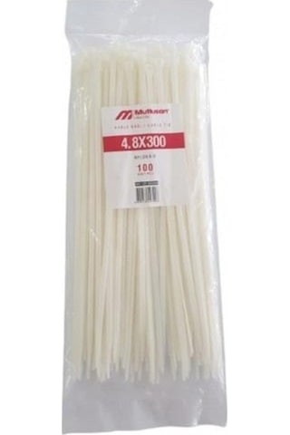 Mutlusan 4.8x300 Beyaz Kablo Bağı 100 Lü
