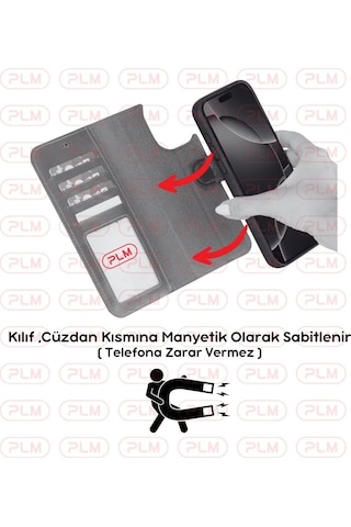 İphone 16e Uyumlu, Hakiki Deri, El Yapımı, Cüzdanlı Kılıf, Antik Kahve Kahverengi