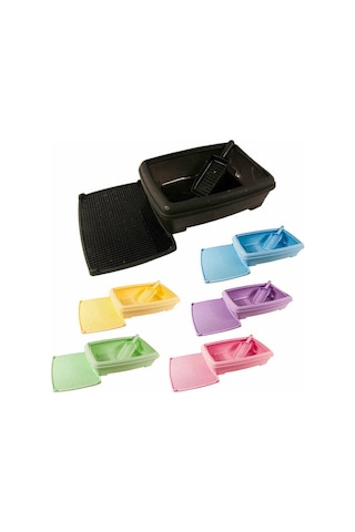 Kum Küreği + Paspas + Catmozz Açık Kedi Tuvaleti 50 x 35 x 13 CM Çok Renkli