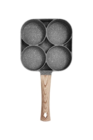 Homyl 4 Delikli Omlet Tavası Yumurta Kızartma Pişirme Mutfağı Gazlı + İndüksiyon Ocak