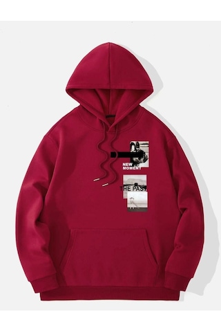 Altamira Unisex New Moment Baskılı Oversize Kapşonlu Sweatshirt 001