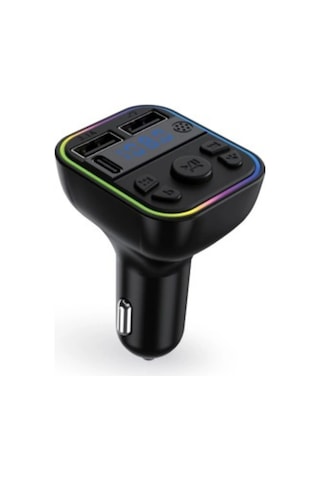 Rgb Bluetooth Araç Kiti Transmitter Usb Type-c Mp3 Sd Kart Flash Hızlı Çakmaklık Şarjı