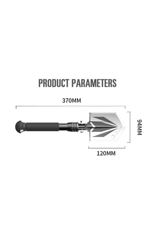 Katlanır Kürek Siper Kazma Aleti Testere Dişli/çivi Çıkarma Tasarımı/şişe Açacağı Bahçecilik Kamp Siyah