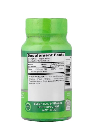 Nature's Truth Vitamin B9 Folate - Folic Acid 800 Mcg 250 Tablet