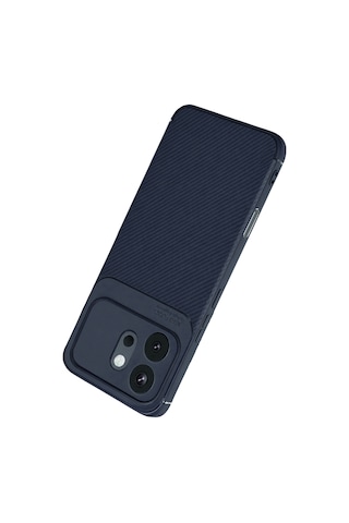 Newface - 559 - Huawei Honor 600 Auto Focus Karbon Kapak - Glblseme - - Lacivert