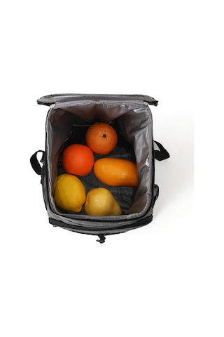 Neevoyu Siyah Oxford Kumaş Çift Askılı Isıtıcı-sojutucu Çanta Büyük Kapasiteli Piknik, Outdoor Ve Bira Taşıma Çantası Siyah