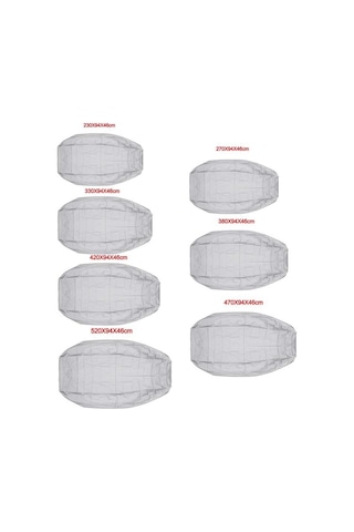 Su Geçirmez Toz Geçirmez Ve Uv Korumalı Şişme Lastik Bot Koruyucu Kapak Kayık Kılıfı, : 380x94x46cm Gri