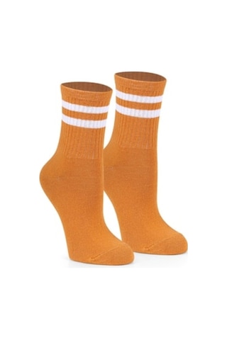 Ozzy Socks 12 Çift Çizgili Kolej Çorabı Karışık Renk Çok Renkli