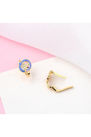 Güvercinli Taşsız Altın Çocuk Küpesi GL1018