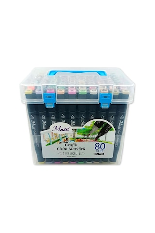Masis Çift Taraflı Twin Grafik Marker Kalem Seti 80 Renk