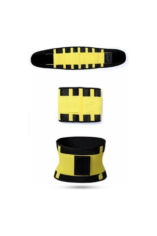 Hot Belt Termal Sauna Kemer Unisex Terletme Korsesi Sarı-siyah