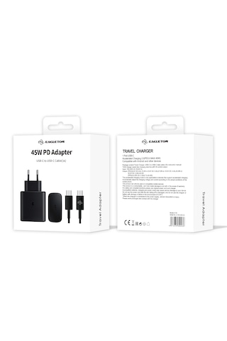 Eagleton U135 45W PD Şarj Cihazı Siyah