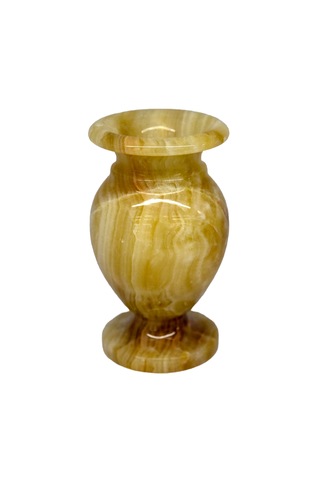 Damarlı Akik 15cm Küp Model Vazo