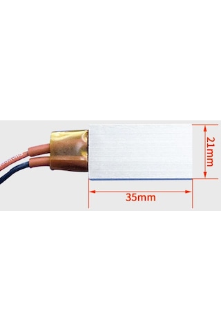 PTC Isıtıcı Plaka 12V 110 C (35x21x5mm)