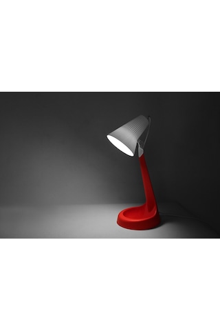 Ders Çalışma Kitap Okuma Kırmızı Masa Lambası Hareketli Başlık