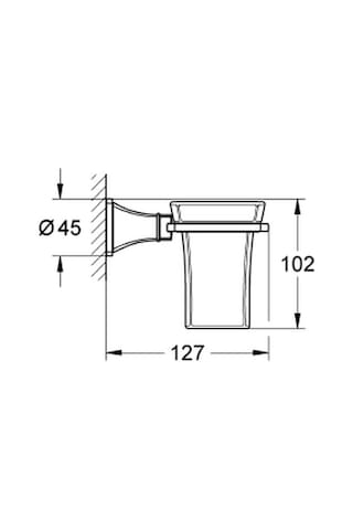Grohe Grandera Seramik Fırçalık Ve Tutacağı, Krom-altın, 40626ıg0 Beyaz