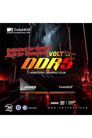 Twinmos 16gb Voltx 5600mhz Cl36 Ddr5 Xmp/expo Single Kit Ram Tmd516gb5600u36b