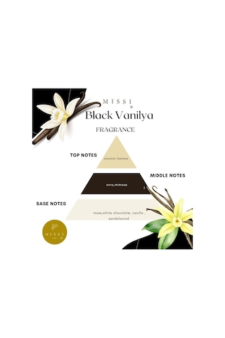 Missi 110 CC Black Vanilya Yedek Esans Ve Bambu Çubuk Seti