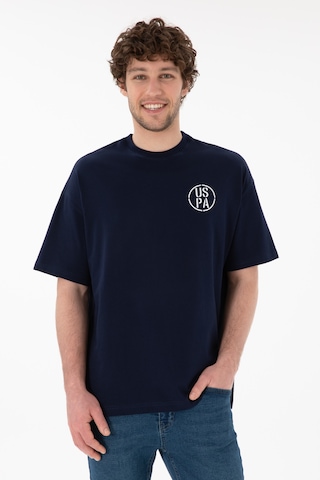 U.S. Polo Assn. Erkek Oversize Fit Bisiklet Yaka Lacivert Tişört 50305904-VR033