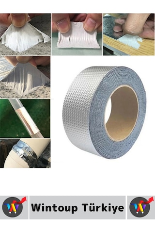 Ultra Güçlü Su Geçirmez Isıya Dayanıklı Alüminyum İzolasyon Tamirat 96 Mm X 2 Metre Çamur Bant 4 Adt