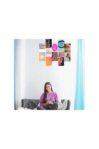A5 Mottolu Wall Collage Poster Seti Hediyelik Genç Odası Estetik Duvar Afişi