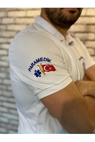 Paramedik Yazılı Beyaz Tişört Beyaz