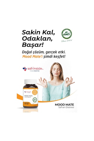 Anti Mood Mate Safran Ekstresi Tableti 30 Tablet
