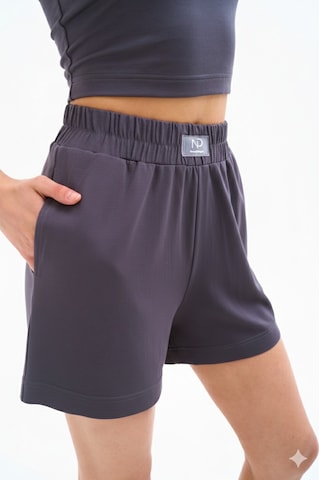 Normal People Kleo - Spor Şort Softflow Kumaş Gri