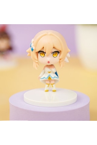 Genshin Impact Lumine Traveler Mini Figür - 10 Cm Koleksiyonluk Anime Figürü