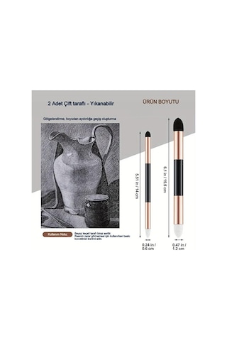 Eskiz Sünger-keçe Silgi, Yıkanabilir, Kara Kalem Silgi, Gölgelendirme, Porselen Boyama-rose 2 Adet