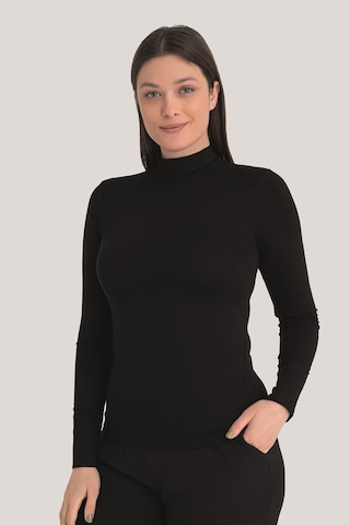 Arma Yıldız Kadın Siyah Balıkçı Yaka Uzun Kollu Body 2'li Paket Siyah