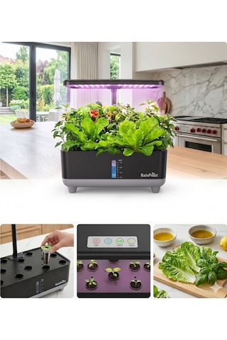 Hydroponic Bitki Büyütme Sistemi Gri