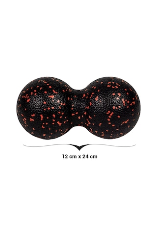 Actifoam Peanut Lacrosse Massage Ball El Ayak Fıstık Masaj Topu Orta Sert-Siyah Turuncu Çok Renkli