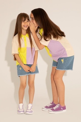 U.S. Polo Assn. Kız Çocuk Jean Şort 50263971-dn0021 Mavi