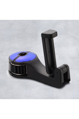 Wezone Araba Arka Kafa Yastığı Telefon Tutucu Ve Çanta Asıcı - 360 Döner, Kilitleme Fonksiyonu, Mavi Abs+silikon Diğer