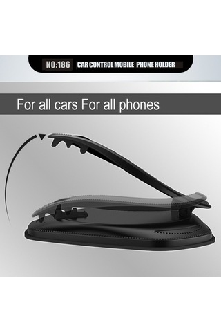 Dancemonkey Araç Telefonu Montajı Dashboard Tutucu, Evrensel Gps Navigasyon Destekli Siyah Siyah