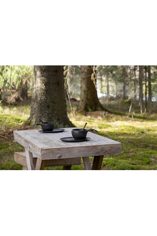 Kupilka Slow Down Bardak Tabak Kaşık Set Siyah Gri Mz Gri