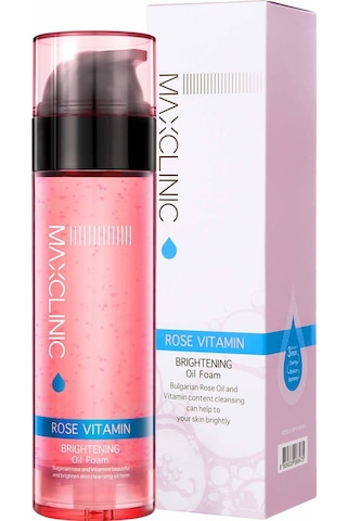 Maxclinic Gül Yağı ve Vitamin Kapsülleri İle Tek Adımda Çift Aşamalı Temizlik Rose Vitamin Oil Foam