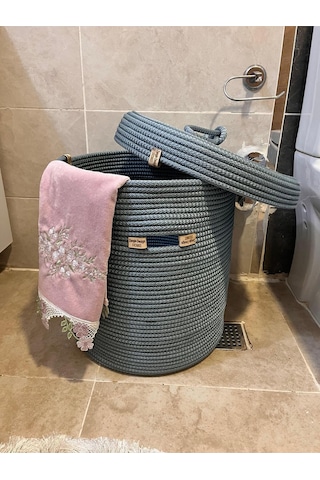 Zengin Design Home Banyo Camaşır Sepeti Zdh-051 Acık Mavi