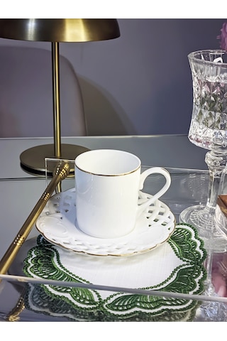 Majestik Yeşil Dalgalı Nakış Peçete 2'li Set 15x15cm Premium Kokteyl Sunum Peçetesi Çok Renkli