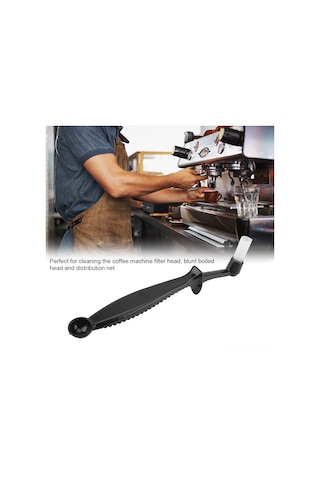 Yaleker İki Uçlu Kahve Makinesi Filtre Temizleme Fırça Ve Toz Kaşığı - Ergonomik Tutamaklı Dayanıklı Plastik Diğer