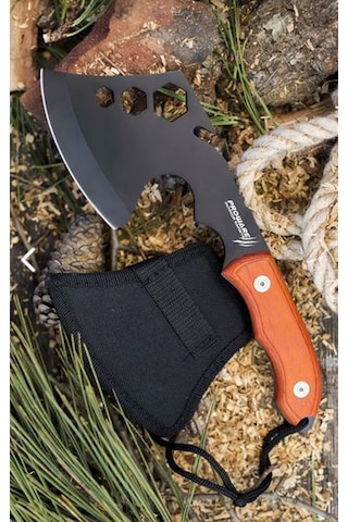 Proware Outdoor Fonksiyonel Ahşap Gövdeli Kamp Baltası 27 Cm Kahverengi
