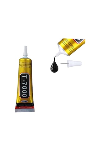 T-7000 50 Ml Süper, Cam, Kumaş, El Sanatı, Yapıştırıcı, Yapboz, Tutkal Onarıma Uygun Çok Amaçlı Yüksek Performanslı Endüstriyel Tutkal Yarı Sıvı Siyah Yapışkan 50 Ml, 1 Paket