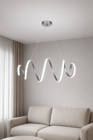 Grandis Led Sarkıt Avize Beyaz Işık Gri