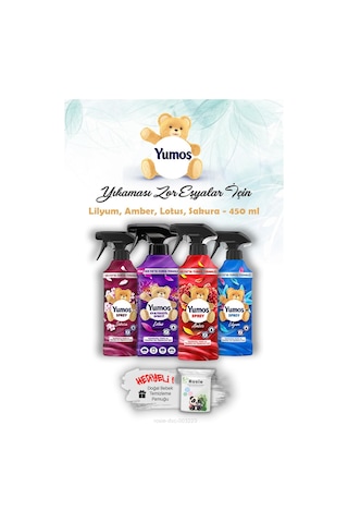 Yumoş Sprey Lotus, Sakura, Amber Ve Lilyum 450 Ml Yıkanması Zor Eşyalar Ve Rosıe Tekli
