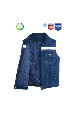 Kot İş Yeleği Kapitoneli Myform 9129 Sona Denim 12 Ons Renk Mavi