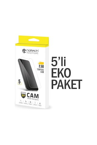 Notech Iphone 13 / 13 Pro Temperli Cam Ekran Koruyucu 5Li Eko Pak